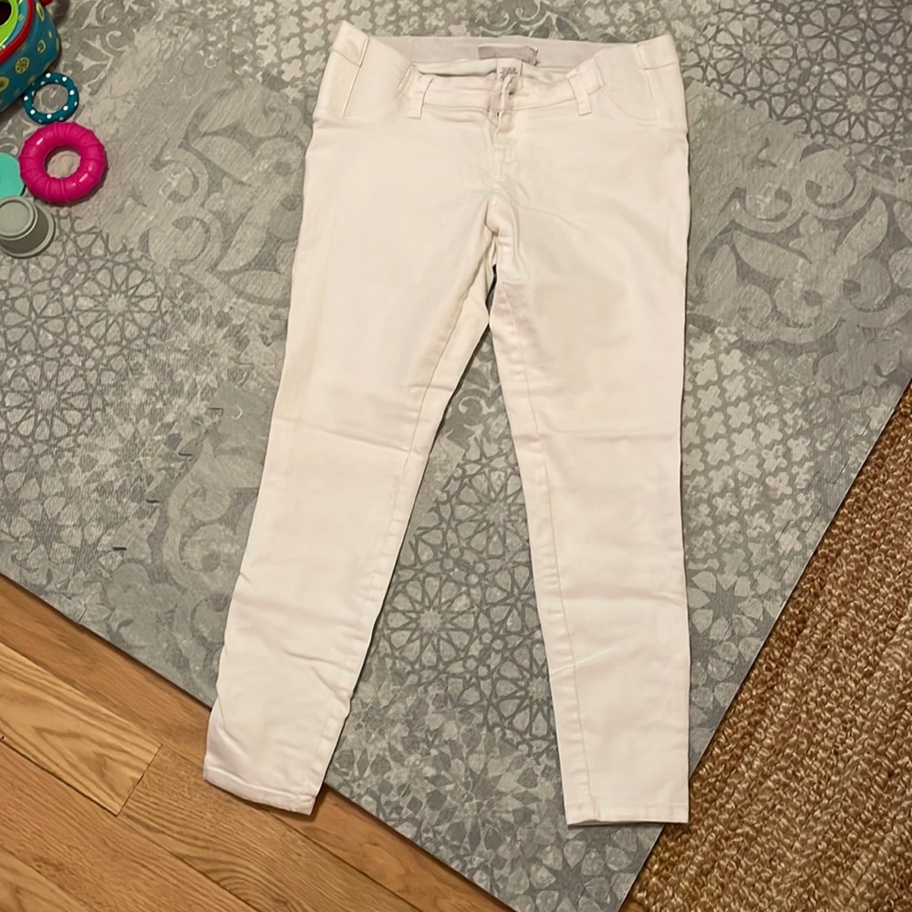 Liz Lange White Maternity Jeans Sz S